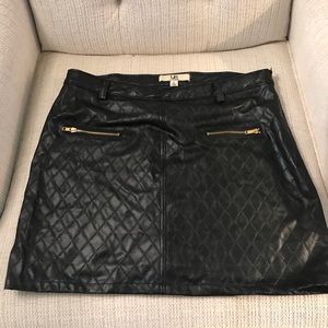 Black Faux Leather skirt